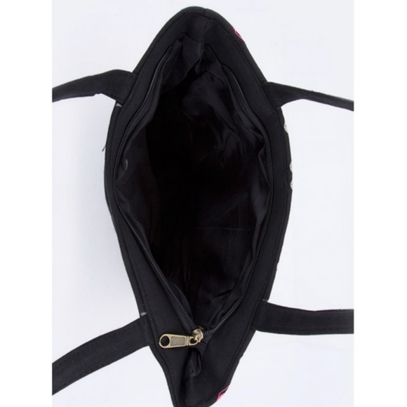 Tibetan Embroidered Flower Tote - Picture 5 of 5